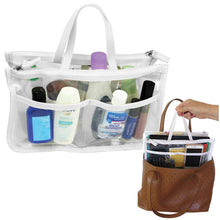 Load image into Gallery viewer, Evelots Clear Cosmetic Purse-Double Zipper Hand Pouch Bag In Bag Organizer