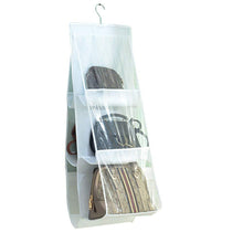 Load image into Gallery viewer, Shop for 6 pocket handbag anti dust cover clear hanging handbag organizer dust proof purse clutch storage holder bag wardrobe closet space saver 2 packs hzc85 white 2 pack