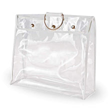 Load image into Gallery viewer, Featured foonee transparent dust proof handbag organizer with magnetic snap handle clear purse protector holder storage bag for women girls