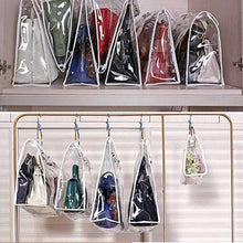 Load image into Gallery viewer, Great foonee transparent dust proof handbag organizer with magnetic snap handle clear purse protector holder storage bag for women girls