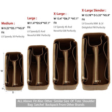 Load image into Gallery viewer, Budget friendly purse organizer felt bag organizer purse organizer insert for lv speedy neverfull graceful neverfull tote handbag shaper large lighting coffee