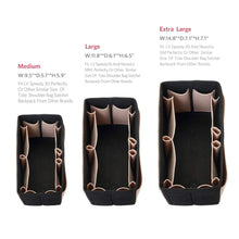 Load image into Gallery viewer, Great felt purse organizer bag in bag organizer for tote handbag speedy neverfull medium large extra largex large beige and black