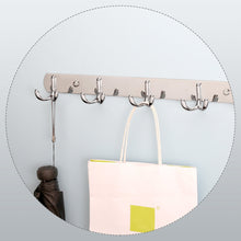 Load image into Gallery viewer, Buy webi wall mounted coat rack 30 inch 8 dual hooks 16 hooks heavy duty coat hook rack rail double prong hooks for bathroom kitchen office entryway closet purse silver