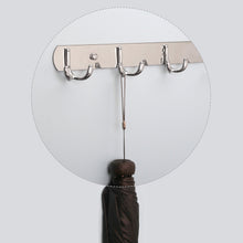 Load image into Gallery viewer, Cheap webi wall mounted coat rack 30 inch 8 dual hooks 16 hooks heavy duty coat hook rack rail double prong hooks for bathroom kitchen office entryway closet purse silver