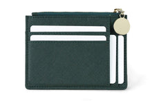 Load image into Gallery viewer, Discover serman brands slim wristlet card case holder small rfid blocking wallet change purse for women keychain removable wristlet strap velvet emerald ch