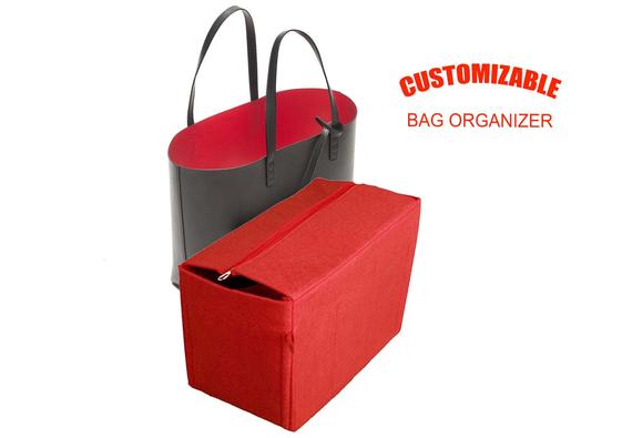 Mansur Gavriel large tote bag insert Purse insert organizer water bottle holder with zippered flaps ,EXPRESS SHIPPING by SenamonBagOrganizer