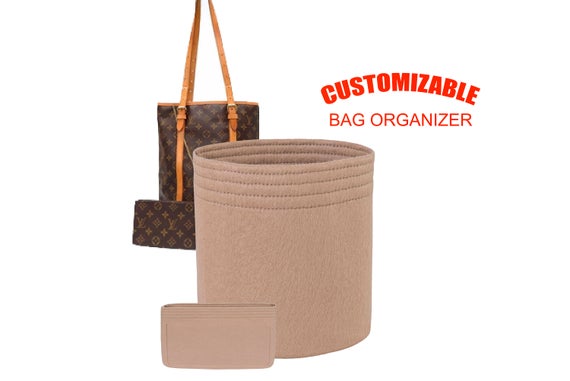 For "LV Bucket GM Bag & Pouch Organizer" Purse Insert Organizer, Bag Organizer In 7 inch /18 cm Height- Worldwide Shipping 3-5 Days by SenamonBagOrganizer