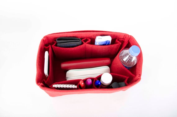 Longchamp tote Purse insert organizer bag insert ,bag shaper with Ipad sleeve + water bottle holder ,EXPRESS SHIPPING by SenamonBagOrganizer