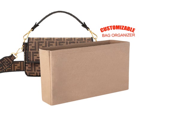 For "Regular /Medium Fendi Baguette Bag" Bag Organizer in 5 inch height, Worldwide-shipping Time 3-5 Days by SenamonBagOrganizer