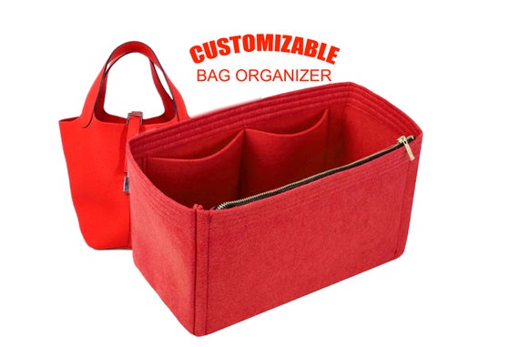 For "Hermes Picotin Lock 18/PM Bag" Purse Insert Organizer, Bag Organizer In 5 inch /12 cm Height- Worldwide Shipping 3-5 Days by SenamonBagOrganizer