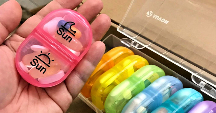 Multi-Colored Portable Pill Organizer Only $6.99 on Amazon | Awesome Reviews