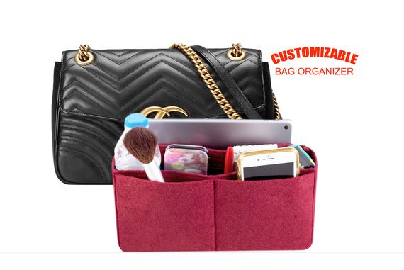For MEDIUM GG Marmont matelassé shoulder bag insert organizer purse insert ,Express shipping by SenamonBagOrganizer