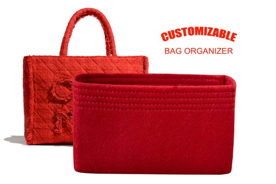 For Cha.nel large zipped tote Wool Tweed  bag insert organizer,EXPRESS SHIPPING by SenamonBagOrganizer