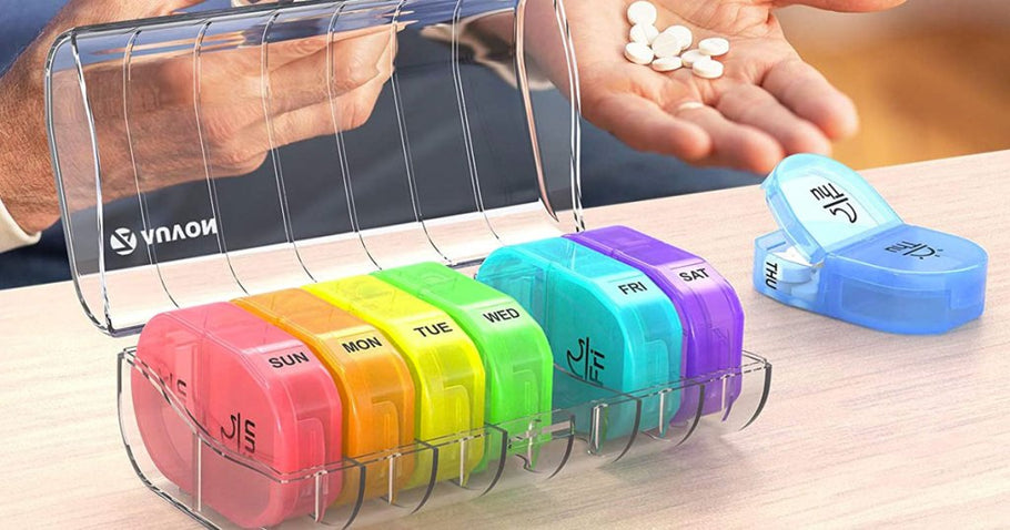 Weekly Pill Organizer Only $6 on Amazon | Easy to Open & Holds Large Tablets