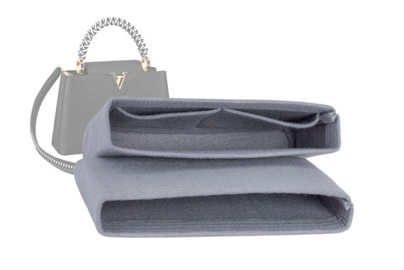 For "Capucines PM (New MM Size)" Set Of-2 Bag Insert Organizer, Purse Insert Organizer, Bag Shaper, Bag Liner - Worldwide Shipping 4-6 Days by SenamonBagOrganizer