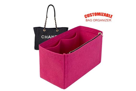 For "Large Ch.anel Deauville Canvas Tote Bag" Bag Organizer In 9 inch /21.5 cm Height, Worldwide-Shipping Time 3-5 Days by SenamonBagOrganizer