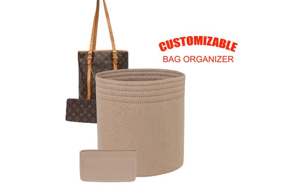 For "LV Bucket GM Bag or Pouch organizer" Purse Insert Organizer, Bag Organizer In 13 inch /33 cm Height- Worldwide Shipping 3-5 Days by SenamonBagOrganizer