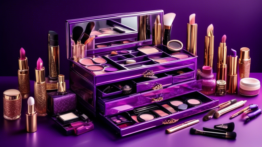 Purple Reign: The Ultimate Makeup Organizer