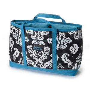 Purse Organizer - Damask with Teal - 75% OFF