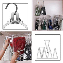 Load image into Gallery viewer, Heavy duty foonee transparent dust proof handbag organizer with magnetic snap handle clear purse protector holder storage bag for women girls