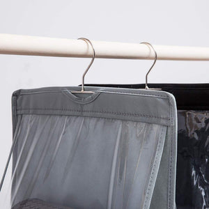 Buy now dearjana wardrobe hanging handbag organizer 6 large pockets dust proof bag storage purse handbag tote bag holder organizer for closet bedroom