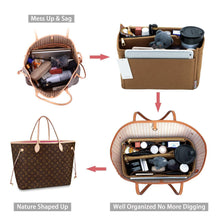 Load image into Gallery viewer, Best seller  purse organizer felt bag organizer purse organizer insert for lv speedy neverfull graceful neverfull tote handbag shaper large lighting coffee