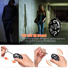 Load image into Gallery viewer, Storage foaber personal alarm keychain personal alarms for women purse self defense keychain safe sound 120 130 db alarm device for women elderly kids night workers
