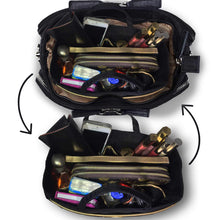 Load image into Gallery viewer, Discover the bag organizer beauty purse handbag tote insert multi use stylish open insert premium quality bonus make up pouch beautiful gift box